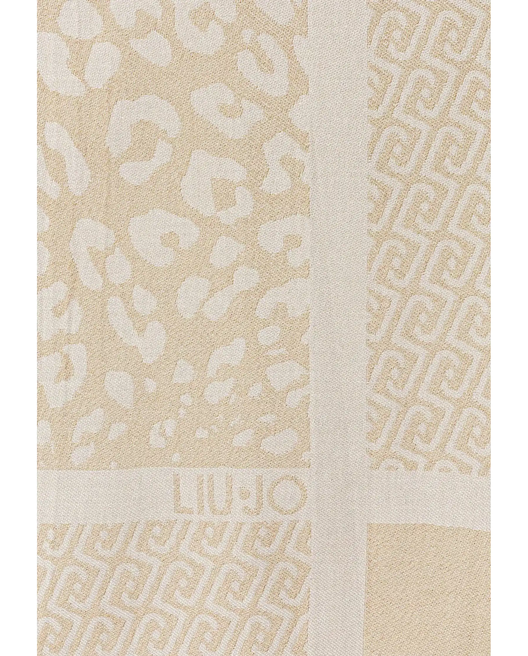 LIU JO STOLA JACQUARD ANIMALIER BEIGE