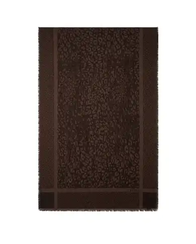 LIU JO STOLA JACQUARD ANIMALIER MARRONE