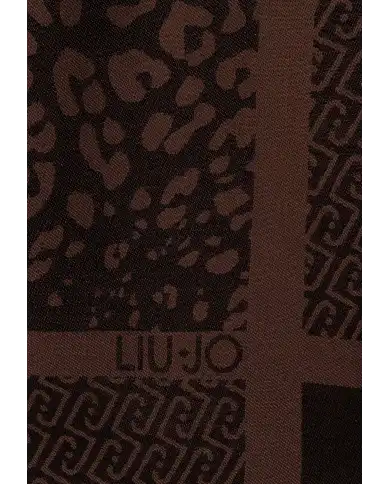 LIU JO STOLA JACQUARD ANIMALIER MARRONE
