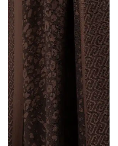 LIU JO STOLA JACQUARD ANIMALIER MARRONE