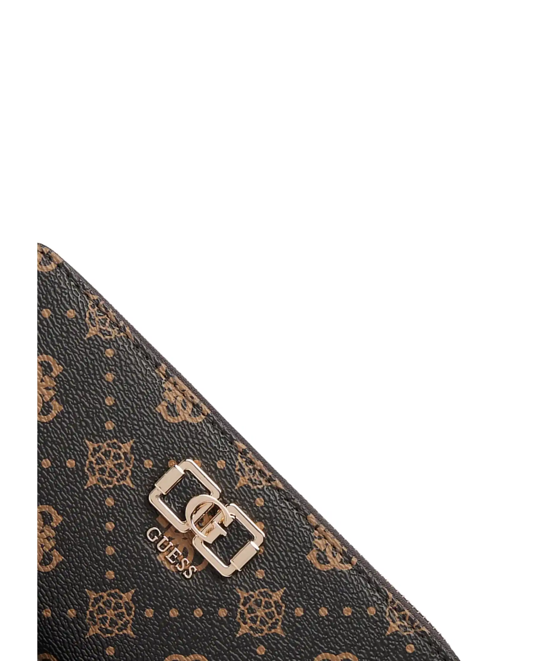 GUESS PORTAFOGLIO EMELIE LOGO SLG LARGE MARRONE