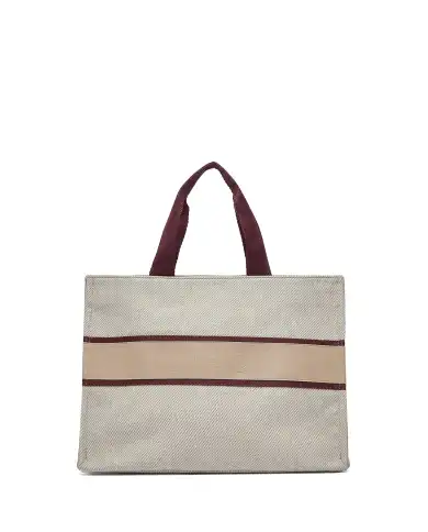 LIU JO BORSA TOTE IN CLOTH BEIGE