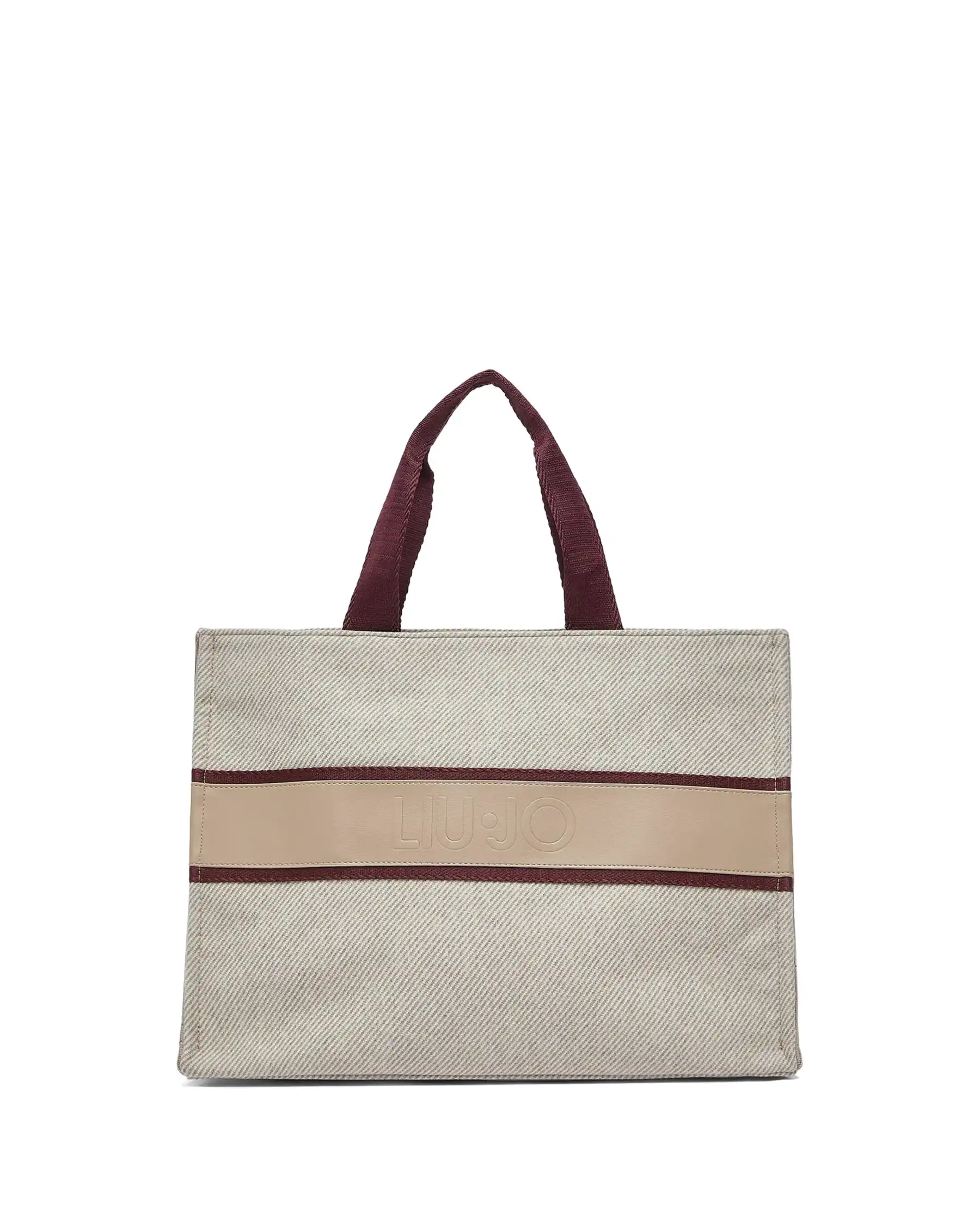 LIU JO BORSA TOTE IN CLOTH BEIGE