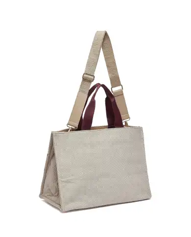 LIU JO BORSA TOTE IN CLOTH BEIGE