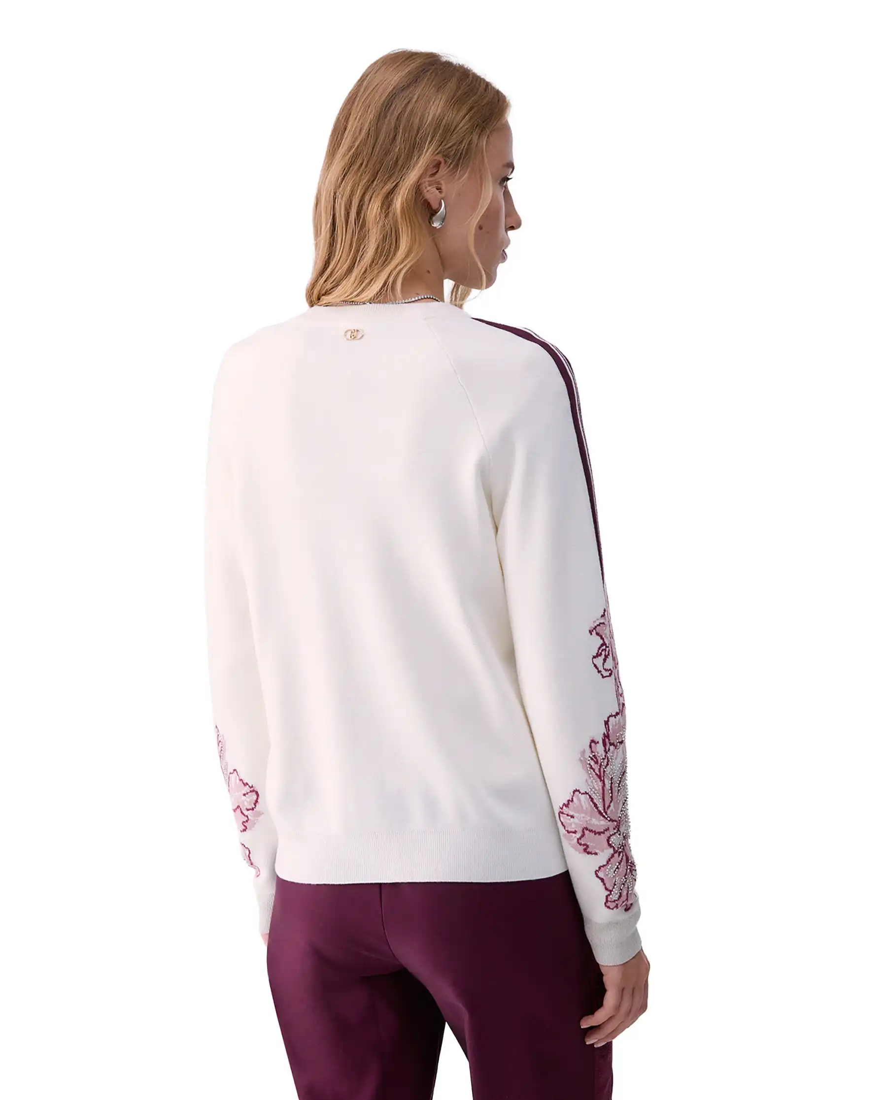 LIU JO CARDIGAN JACQUARD BIANCO