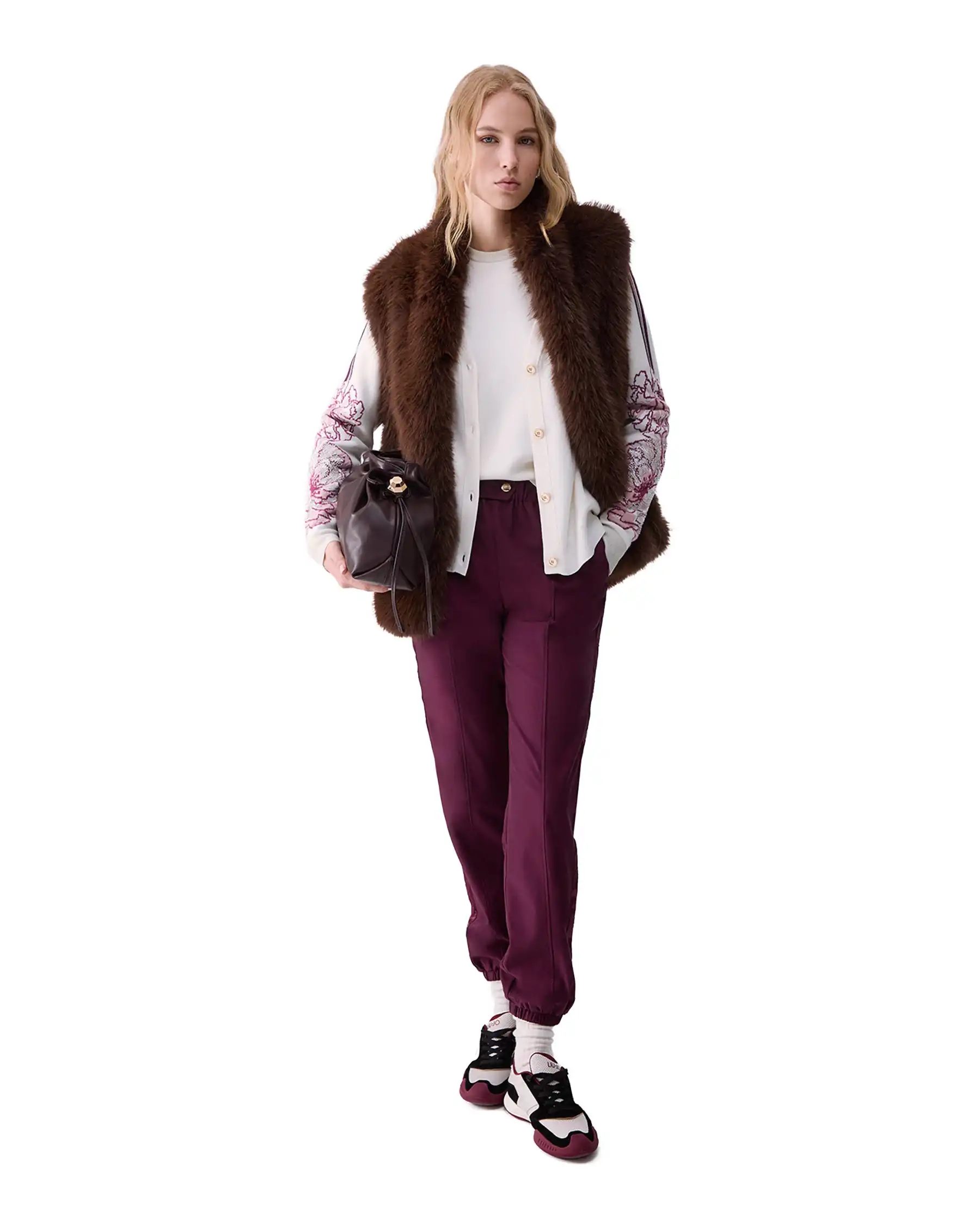 LIU JO CARDIGAN JACQUARD BIANCO