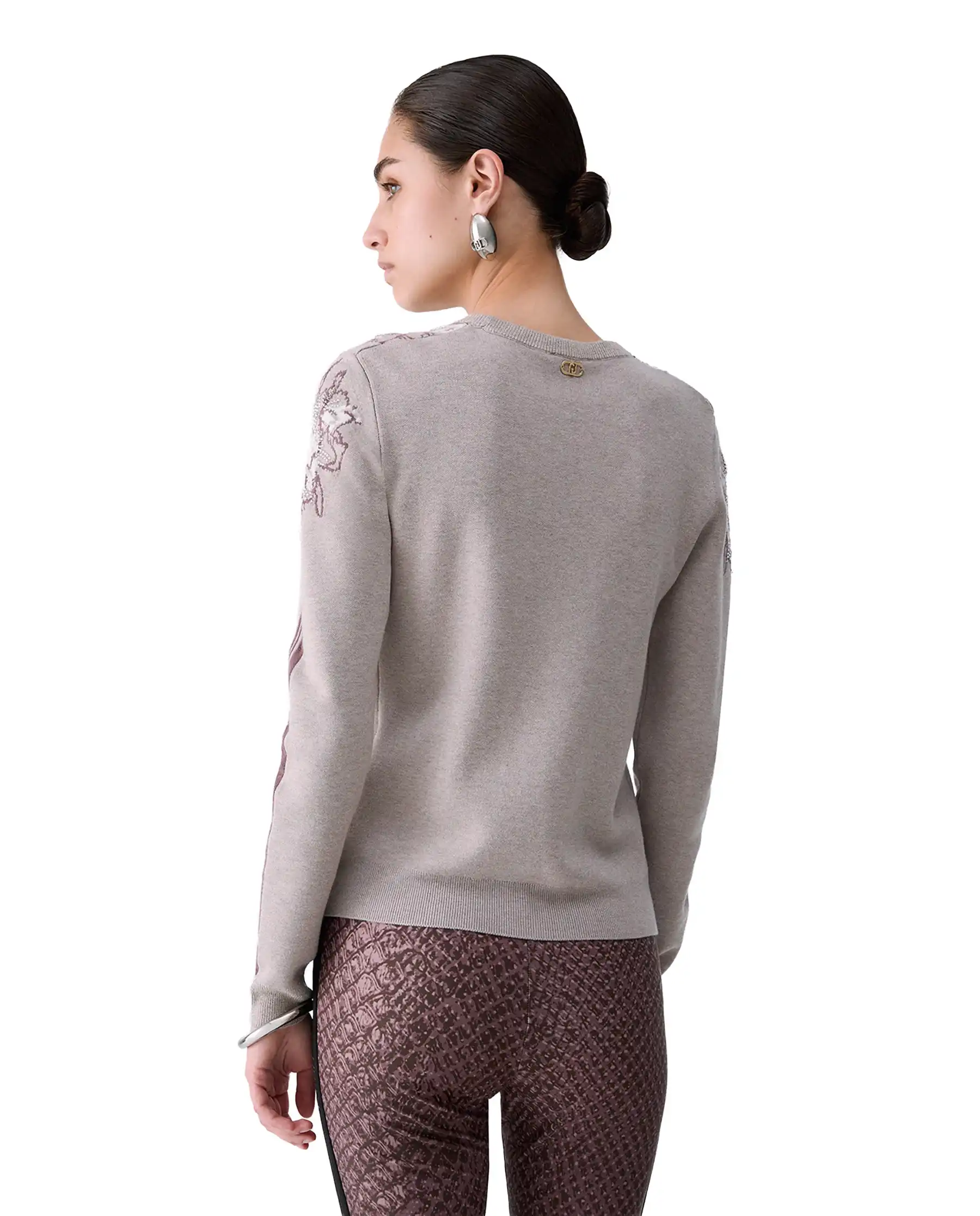 LIU JO MAGLIA JACQUARD GRIGIO