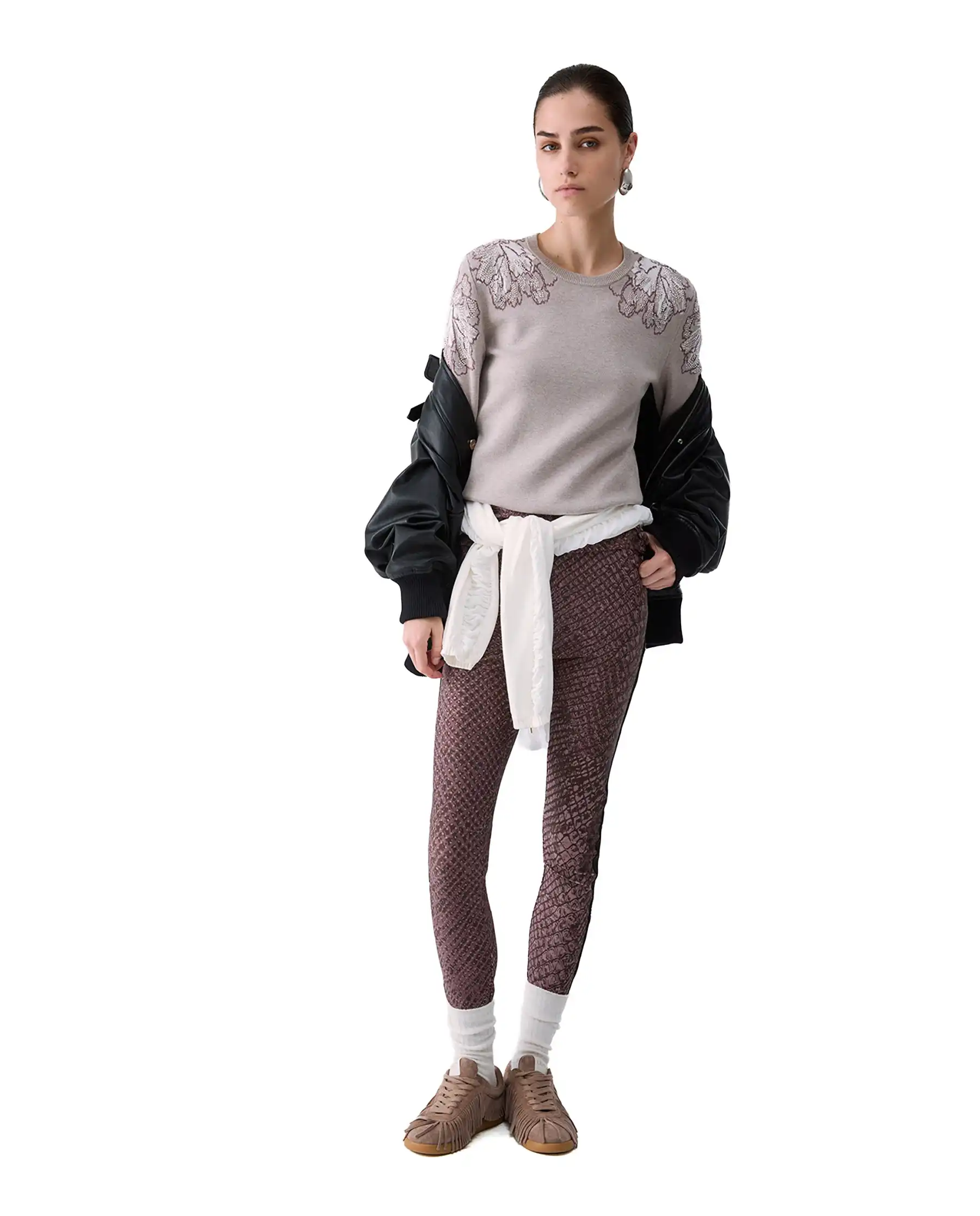 LIU JO MAGLIA JACQUARD GRIGIO