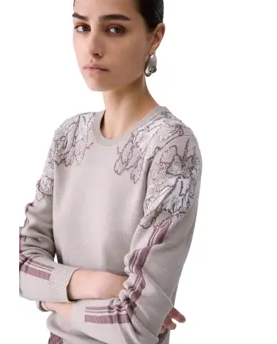 LIU JO MAGLIA JACQUARD GRIGIO