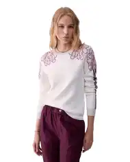 LIU JO MAGLIA JACQUARD BIANCO