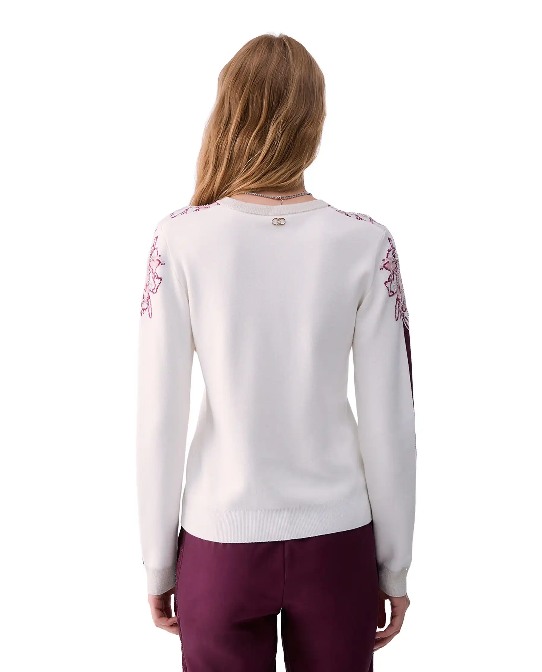 LIU JO MAGLIA JACQUARD BIANCO