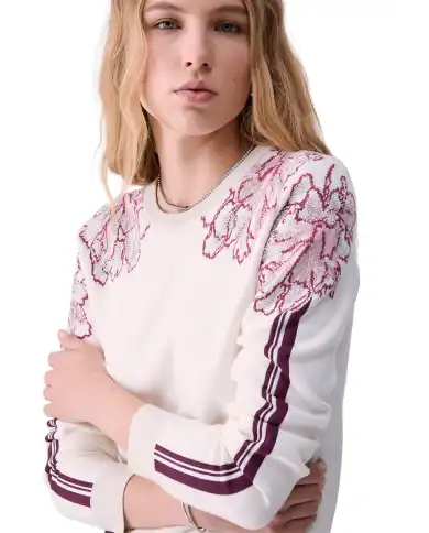 LIU JO MAGLIA JACQUARD BIANCO