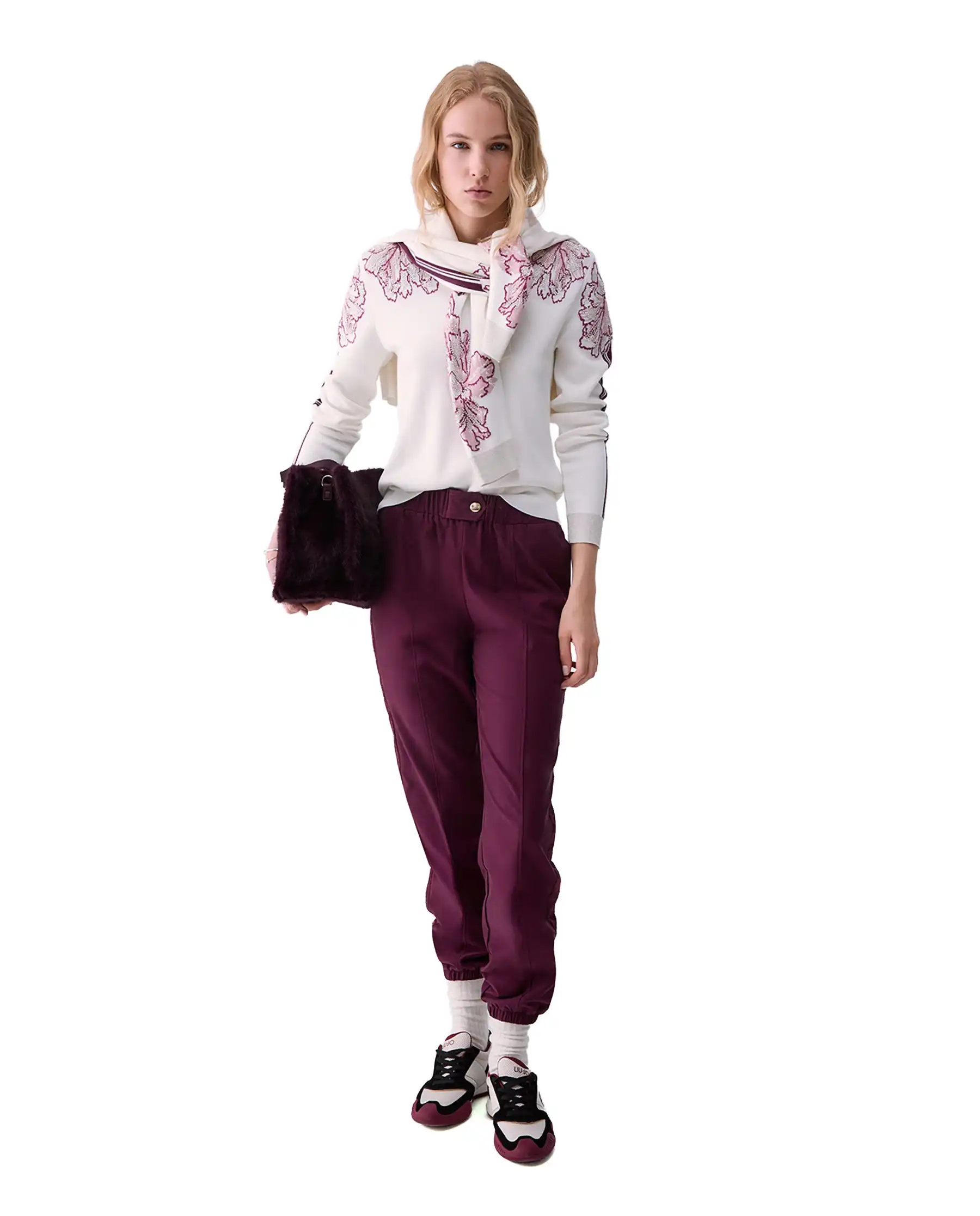 LIU JO MAGLIA JACQUARD BIANCO