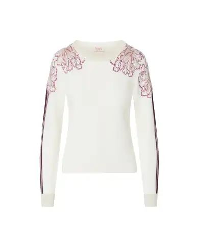 LIU JO MAGLIA JACQUARD BIANCO