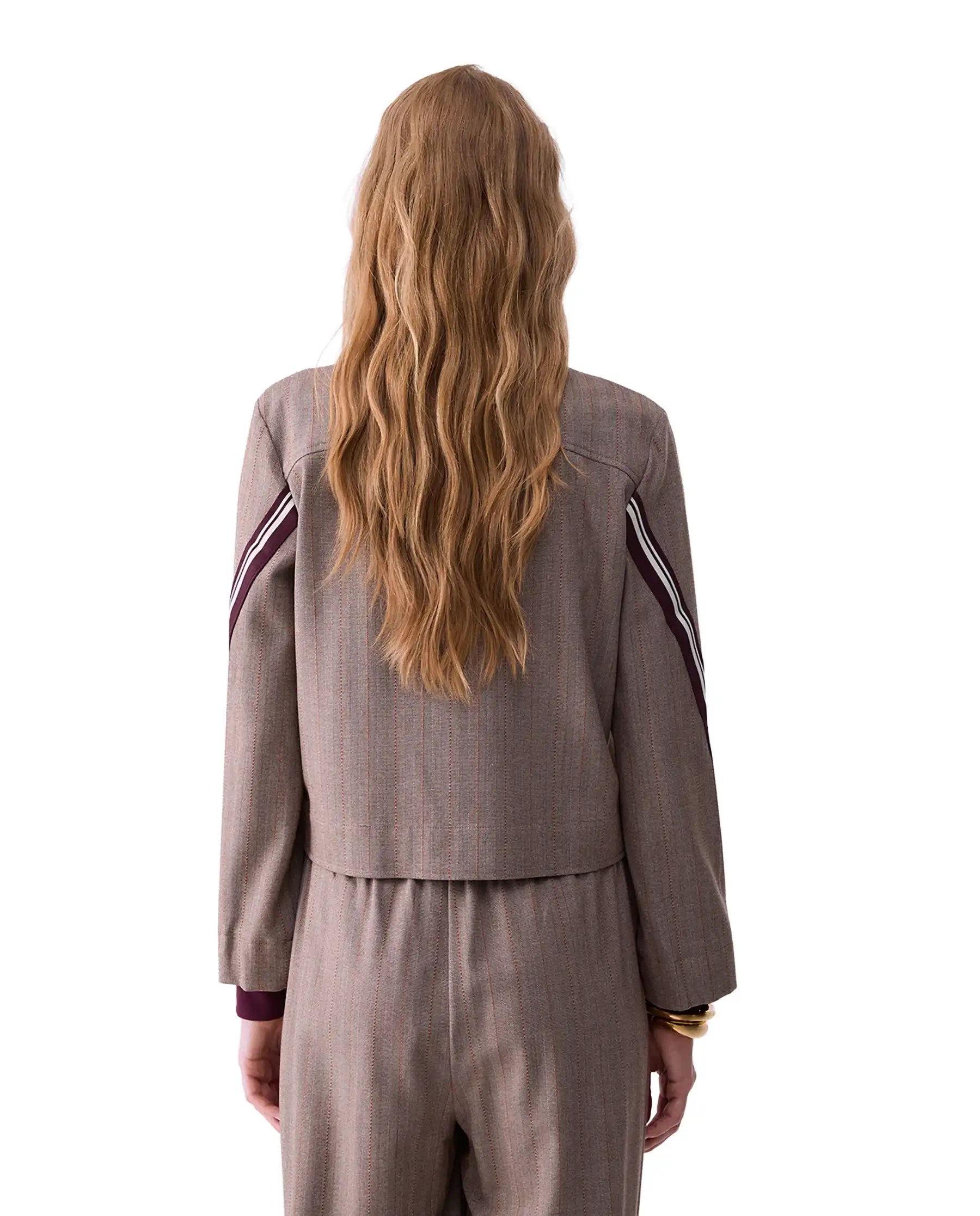 LIU JO GIACCA CON TAPE BICOLOR BEIGE