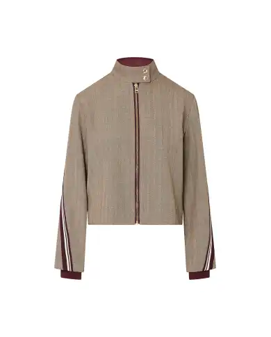 LIU JO GIACCA CON TAPE BICOLOR BEIGE