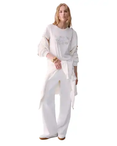 LIU JO T-SHIRT CON STRASS BIANCO