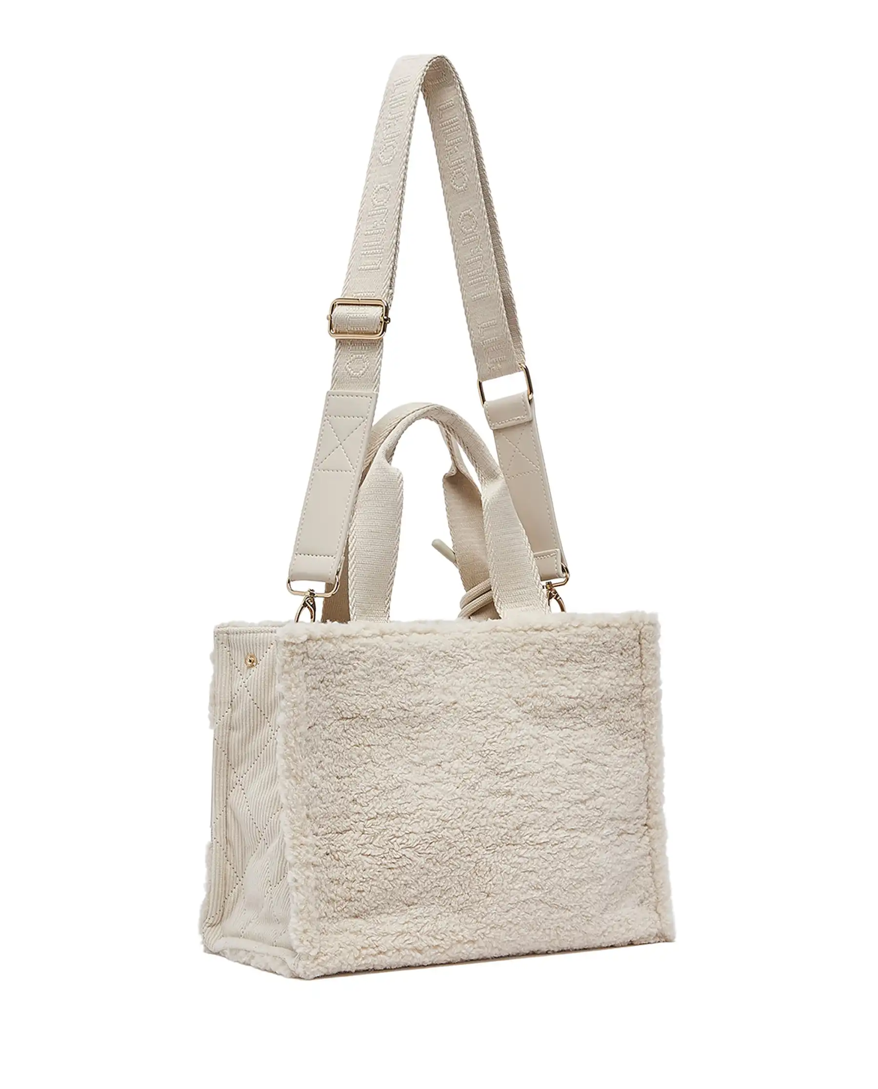 LIU JO BORSA TOTE IN TEDDY PANNA