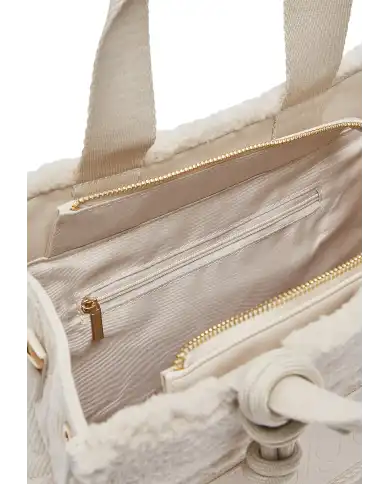 LIU JO BORSA TOTE IN TEDDY PANNA