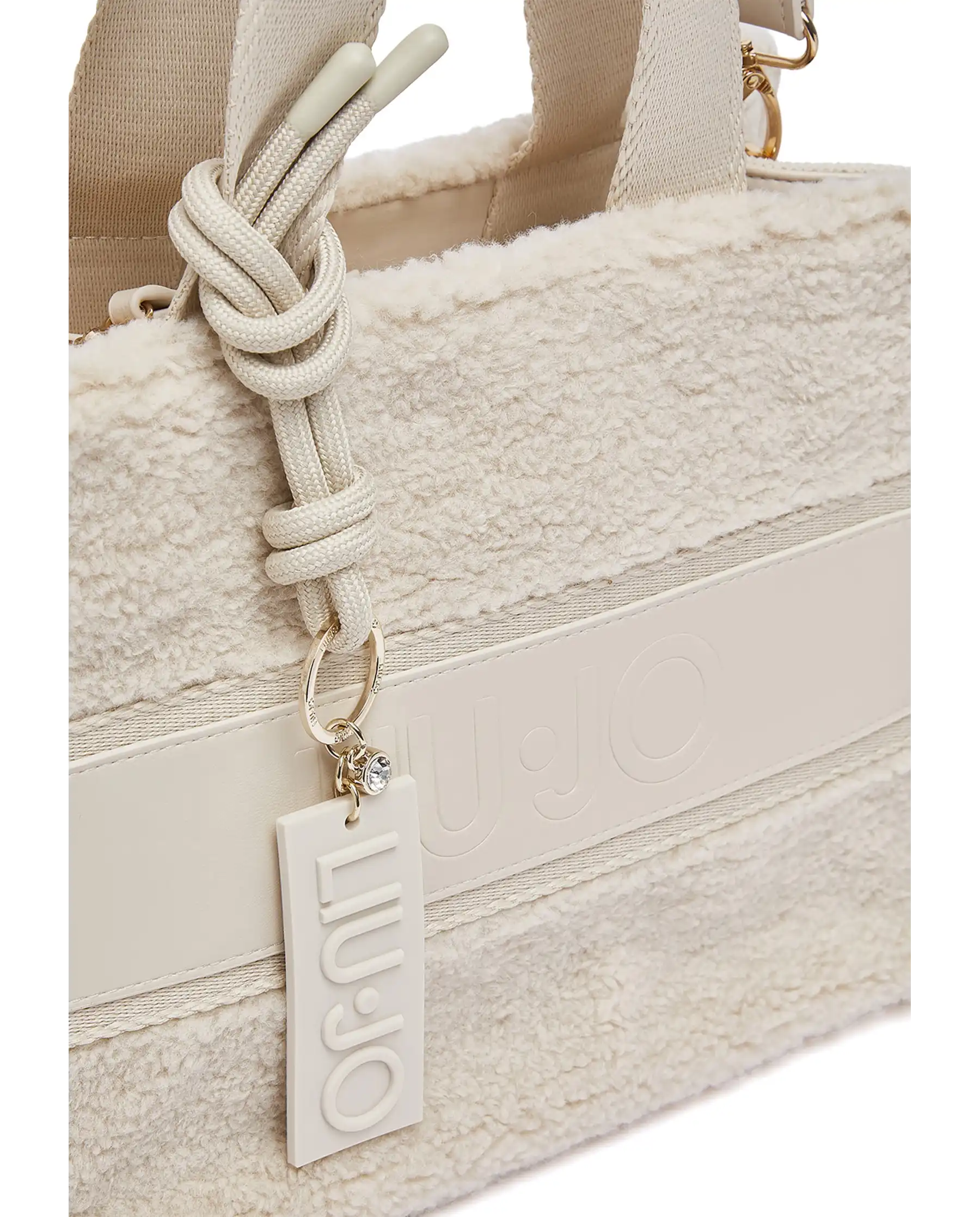 LIU JO BORSA TOTE IN TEDDY PANNA