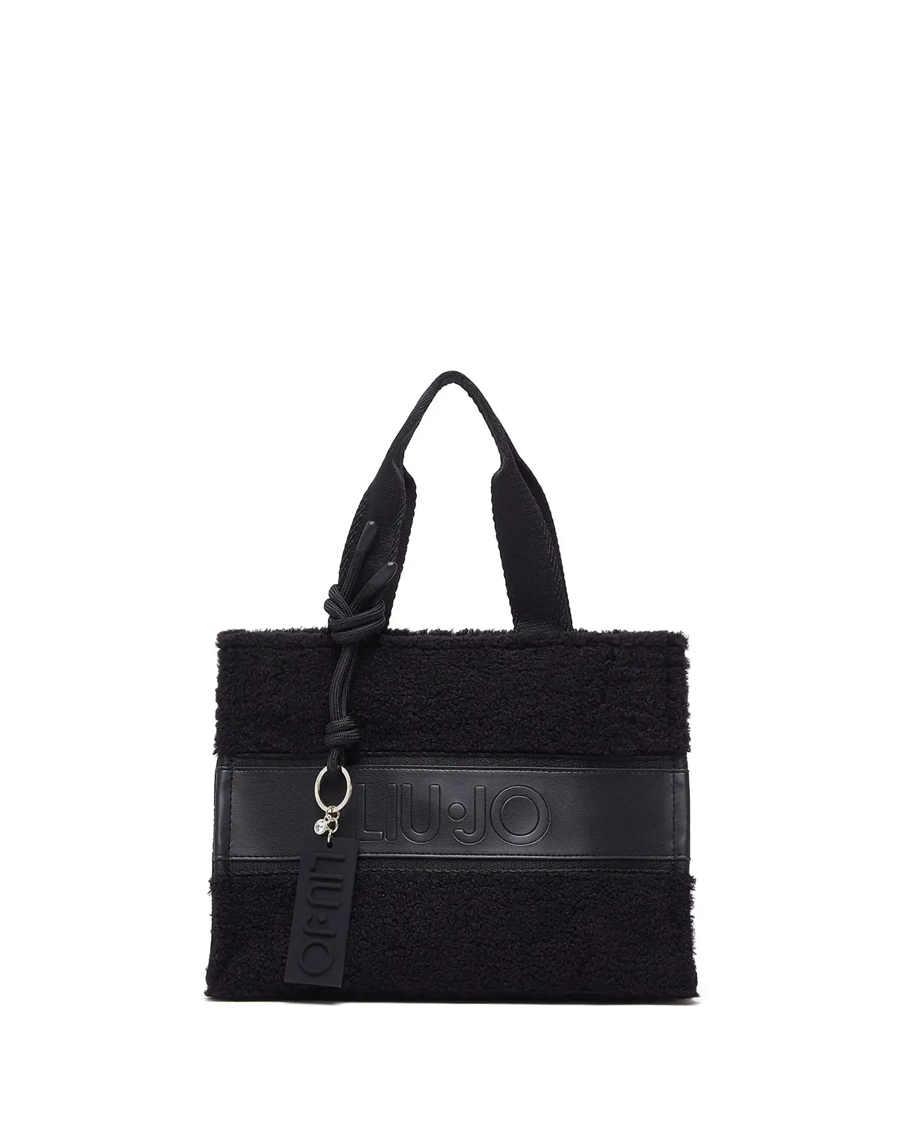 LIU JO BORSA TOTE IN TEDDY NERO