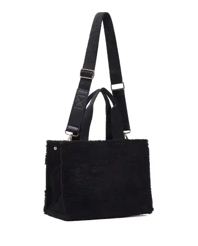 LIU JO BORSA TOTE IN TEDDY NERO