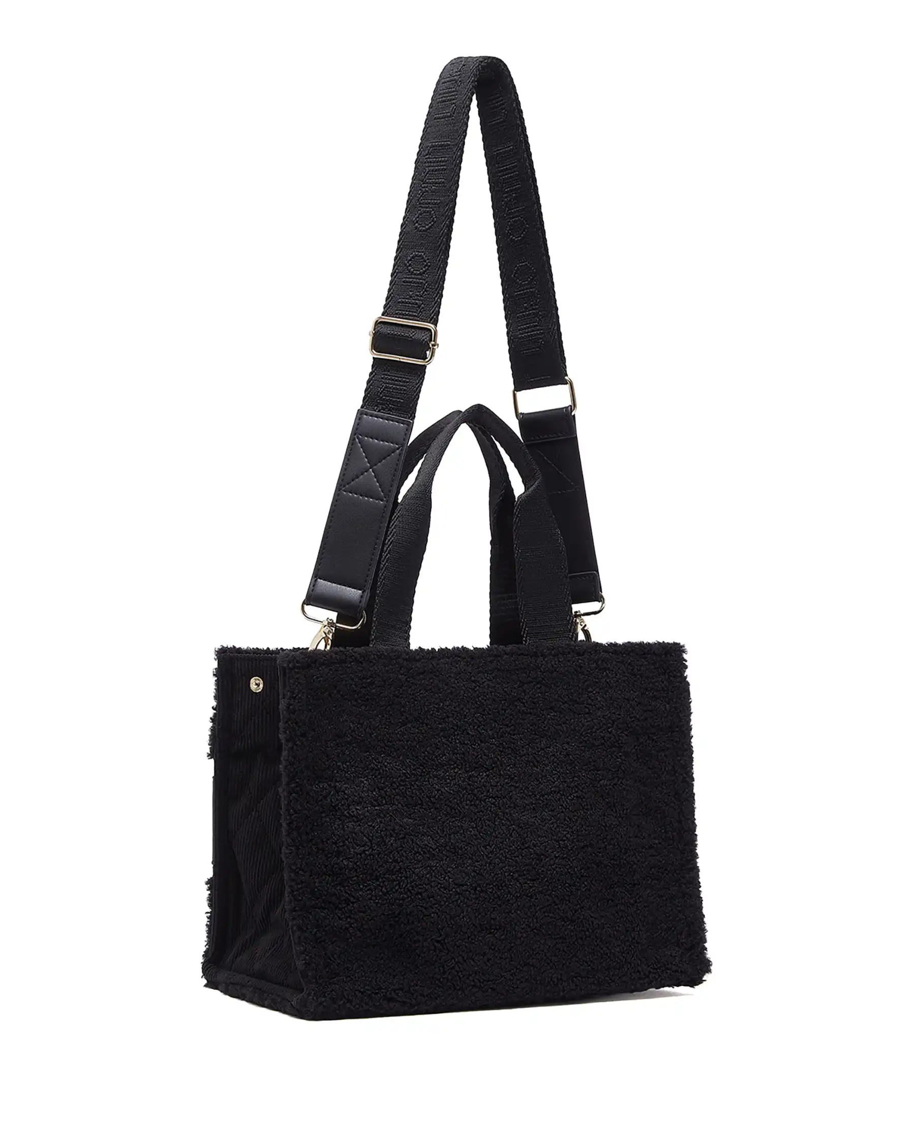LIU JO BORSA TOTE IN TEDDY NERO