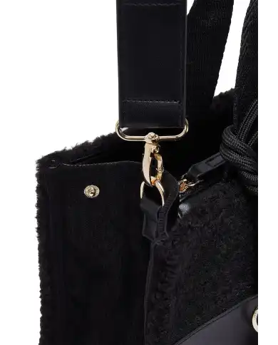 LIU JO BORSA TOTE IN TEDDY NERO
