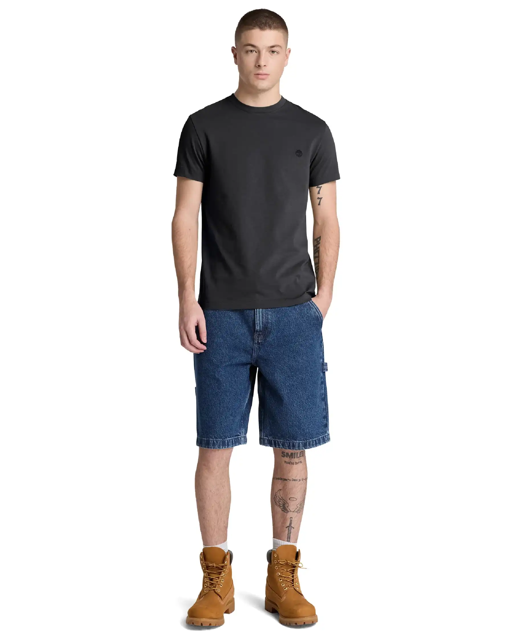 TIMBERLAND T-SHIRT SHORT SLEEVES TEE NERO