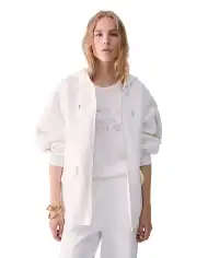 LIU JO GIUBBOTTO OVERSIZE CON CAPPUCCIO BIANCO