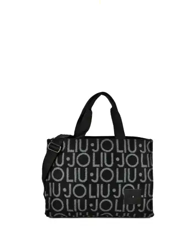 LIU JO BORSA TOTE JACQUARD NERO