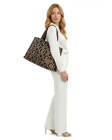LIU JO BORSA TOTE JACQUARD TESTA DI MORO