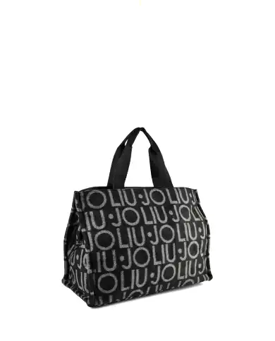 LIU JO BORSA TOTE JACQUARD NERO