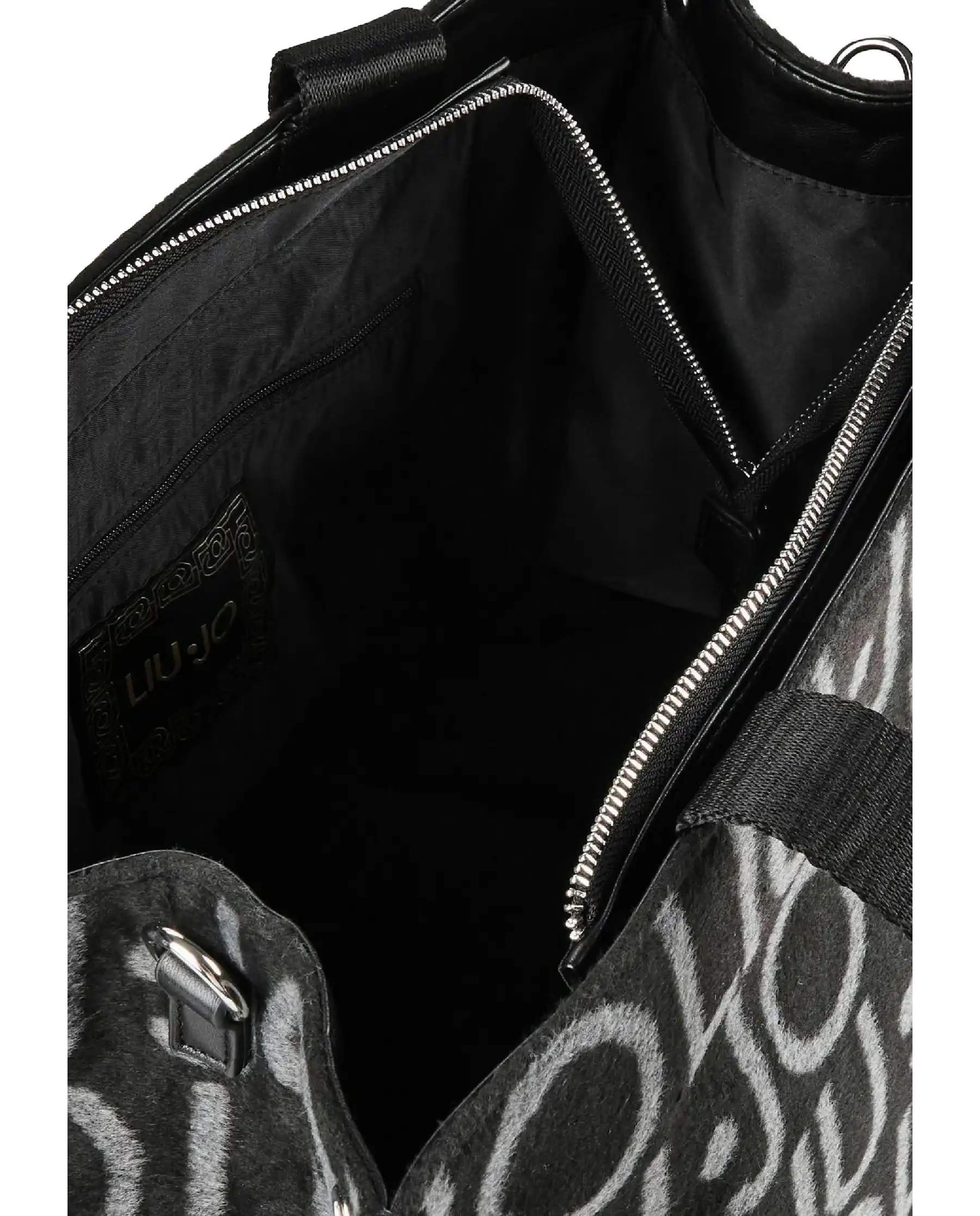 LIU JO BORSA TOTE JACQUARD NERO