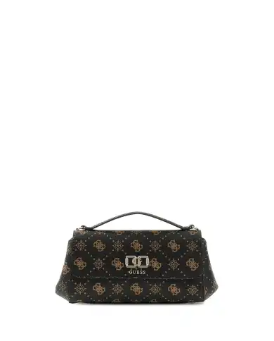 GUESS BORSA EMELIE LOGO FLAP CROSSBODY MARRONE