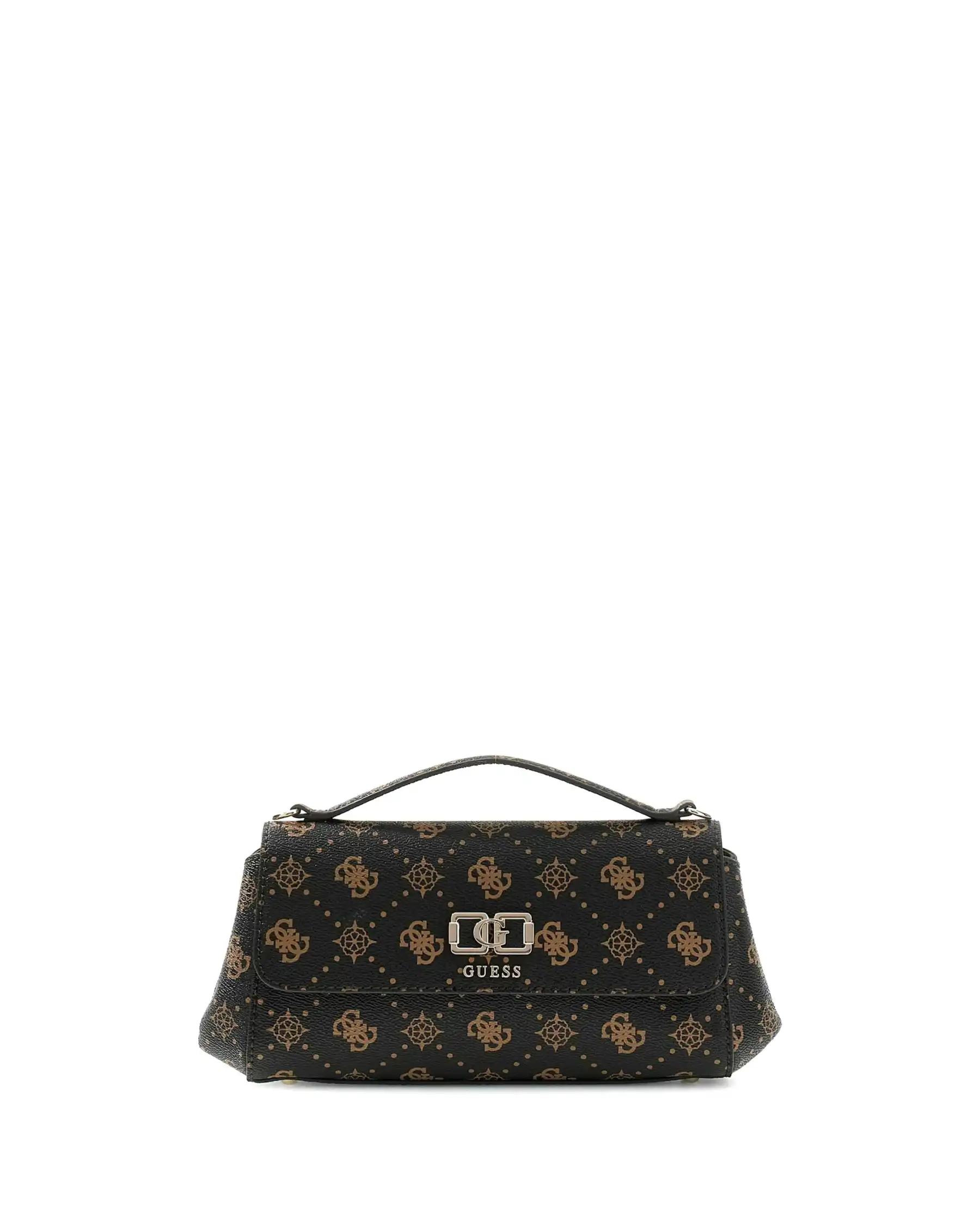 GUESS BORSA EMELIE LOGO FLAP CROSSBODY MARRONE