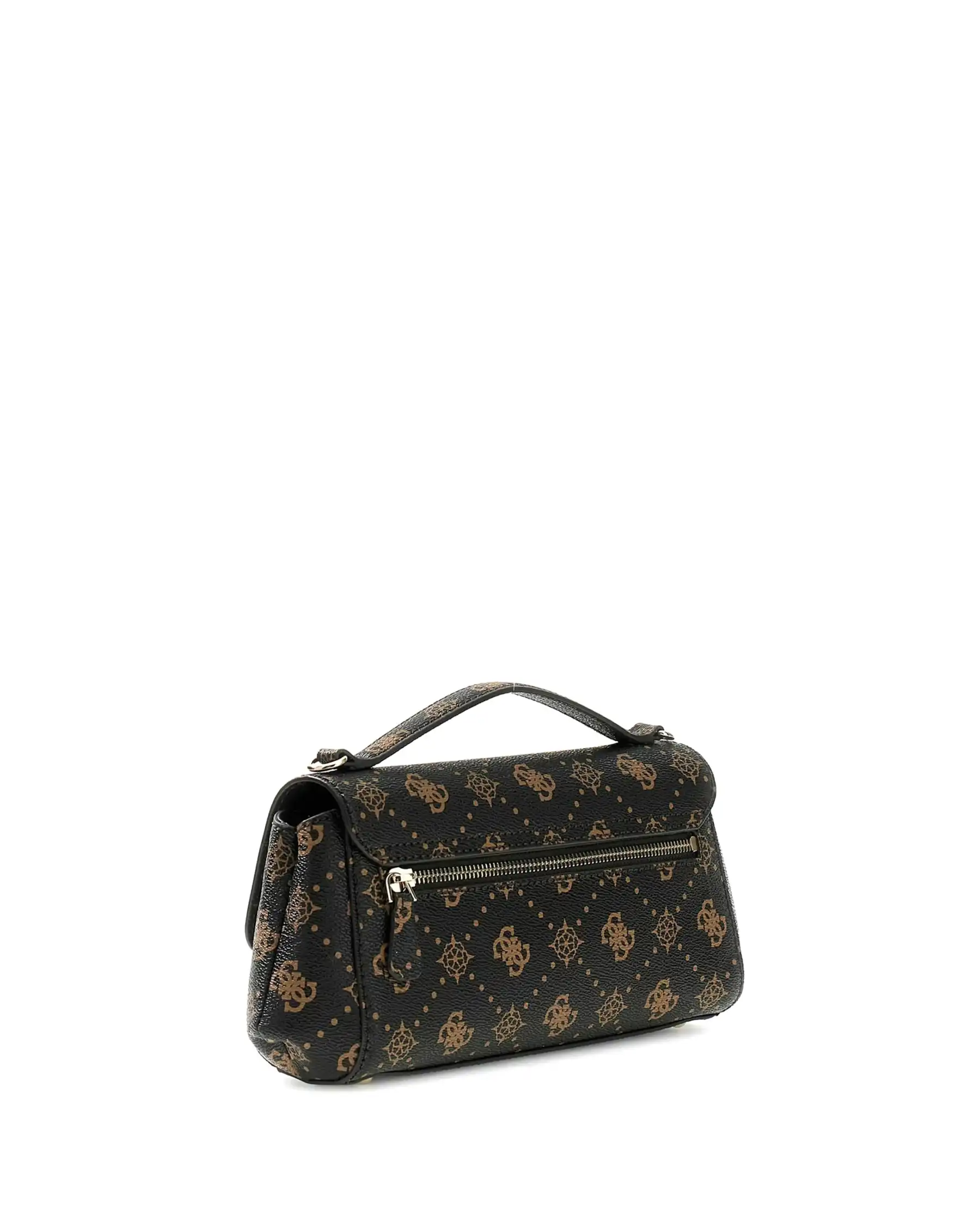 GUESS BORSA EMELIE LOGO FLAP CROSSBODY MARRONE