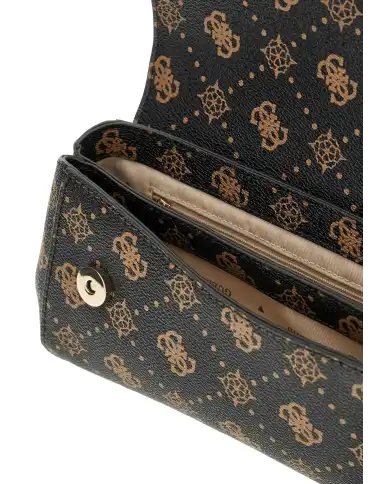 GUESS BORSA EMELIE LOGO FLAP CROSSBODY MARRONE