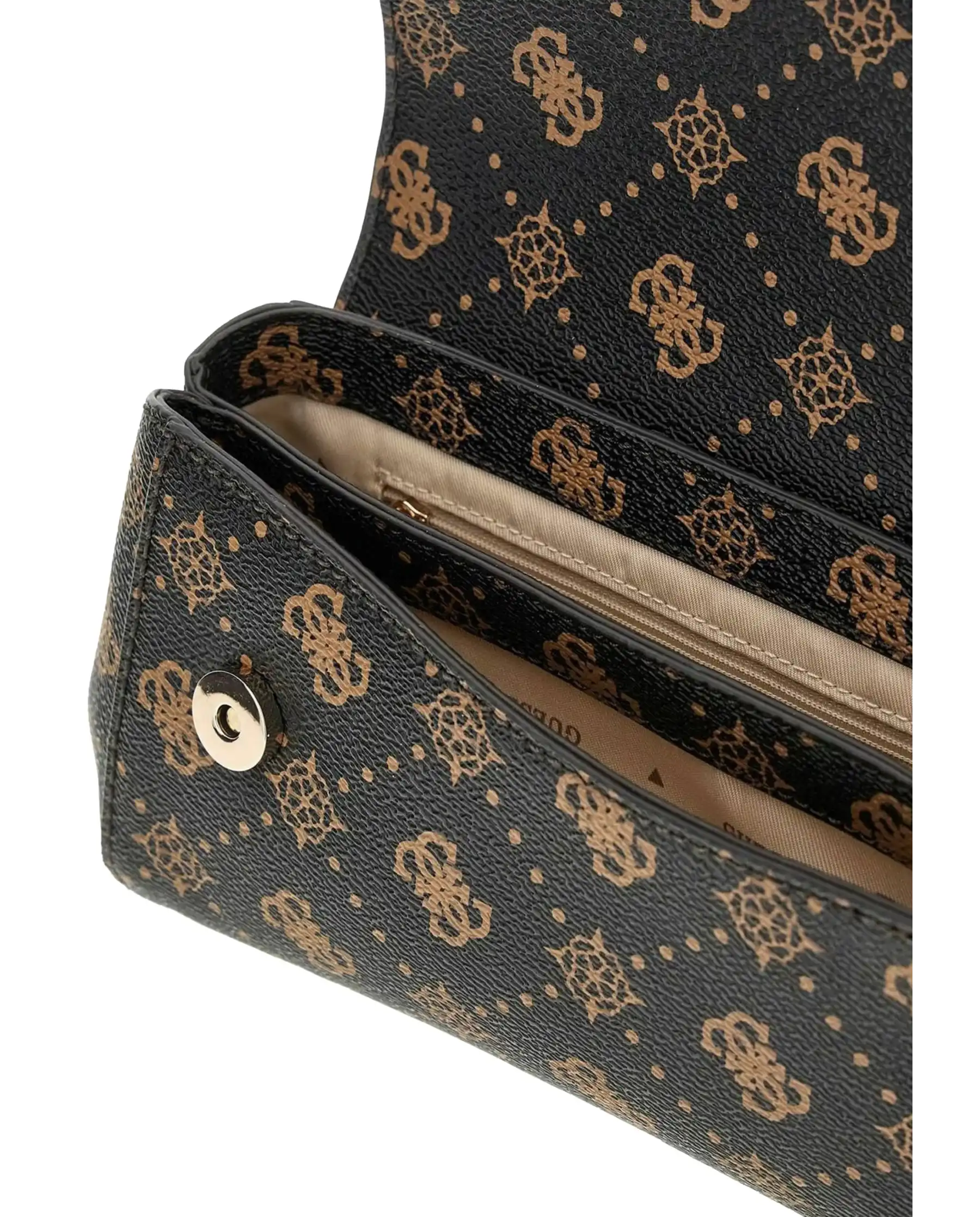 GUESS BORSA EMELIE LOGO FLAP CROSSBODY MARRONE