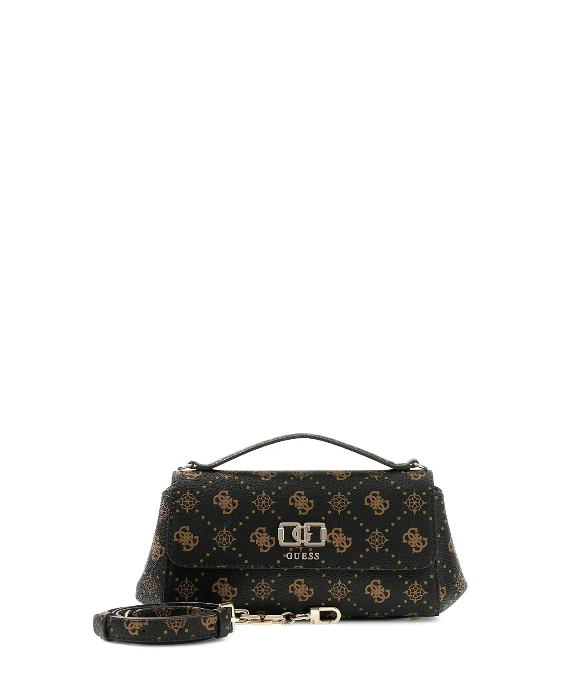 GUESS BORSA EMELIE LOGO FLAP CROSSBODY MARRONE