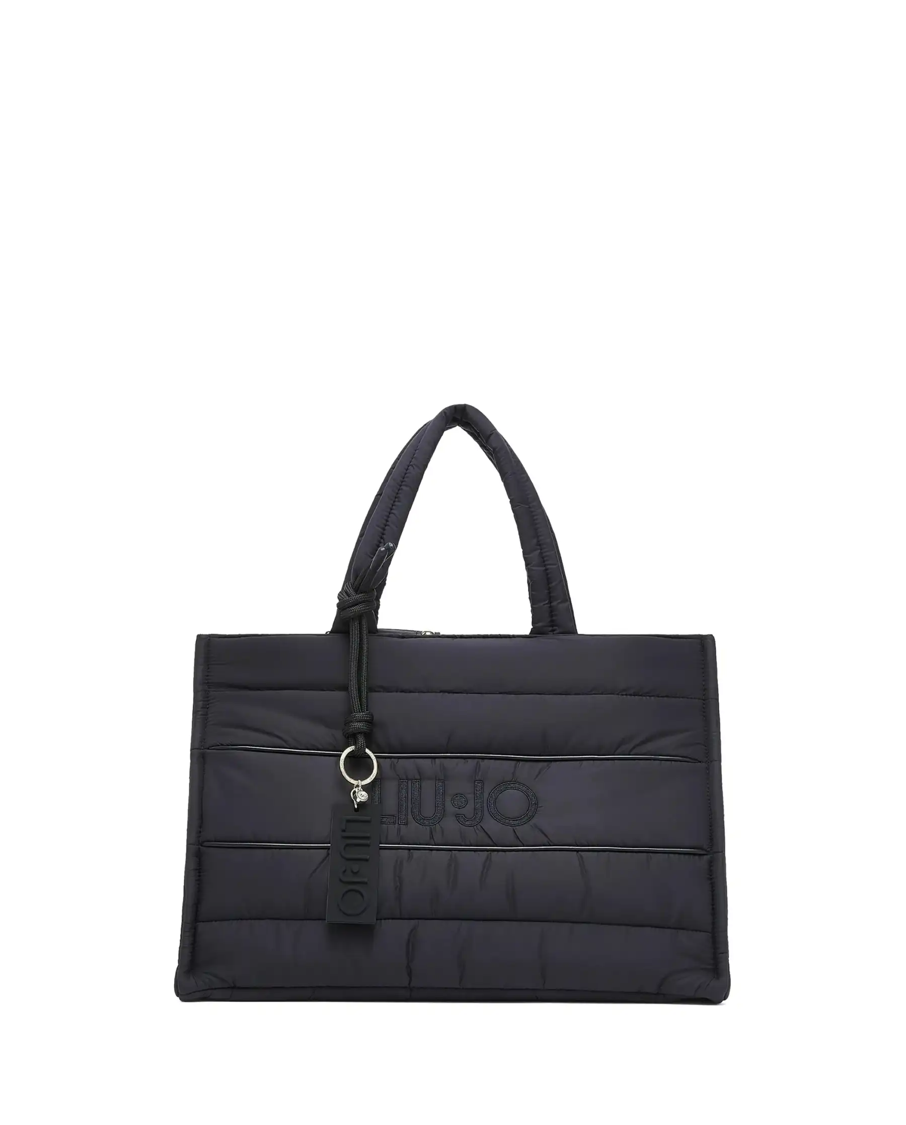 LIU JO BORSA TOTE IN NYLON IMBOTTITO NERO