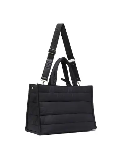 LIU JO BORSA TOTE IN NYLON IMBOTTITO NERO