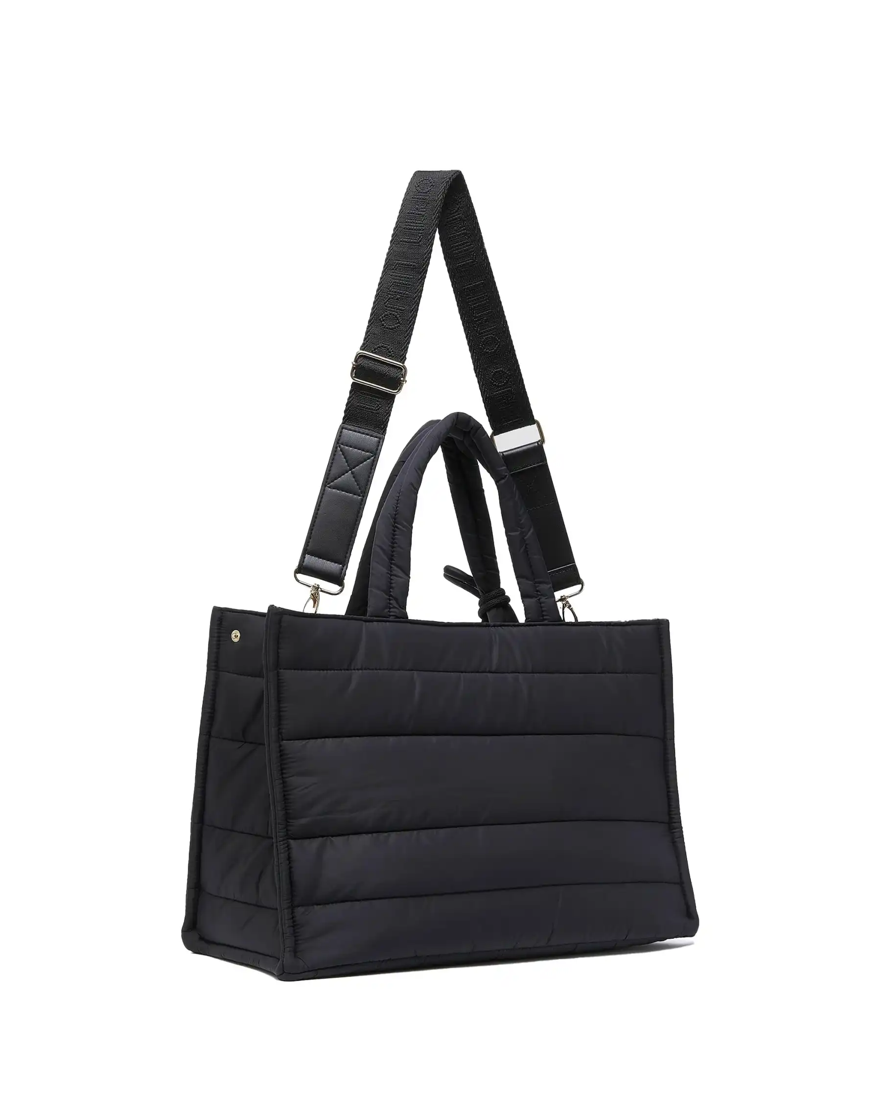 LIU JO BORSA TOTE IN NYLON IMBOTTITO NERO