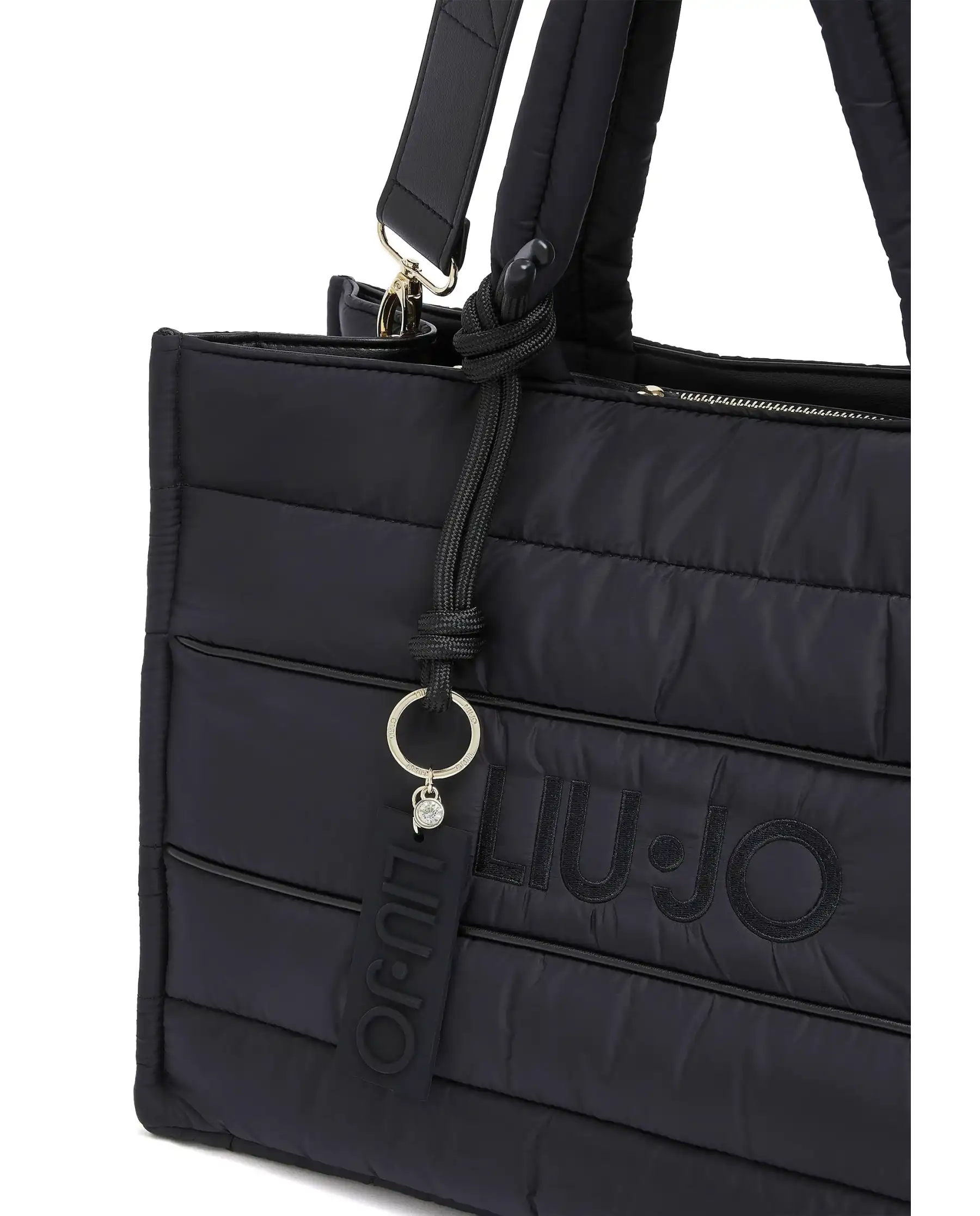 LIU JO BORSA TOTE IN NYLON IMBOTTITO NERO