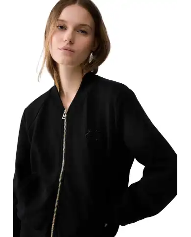 LIU JO FELPA CON ZIP NERO