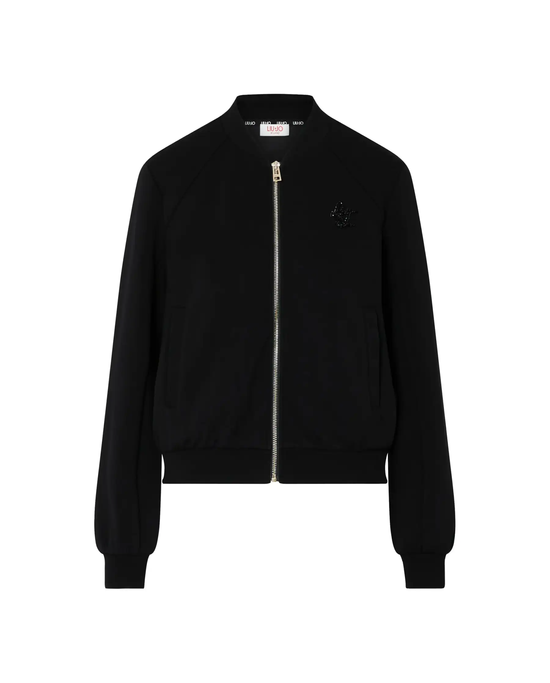 LIU JO FELPA CON ZIP NERO