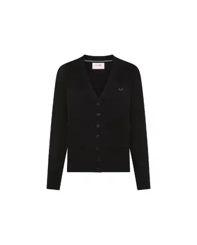 SUN 68 CARDIGAN SOLID WARM NERO