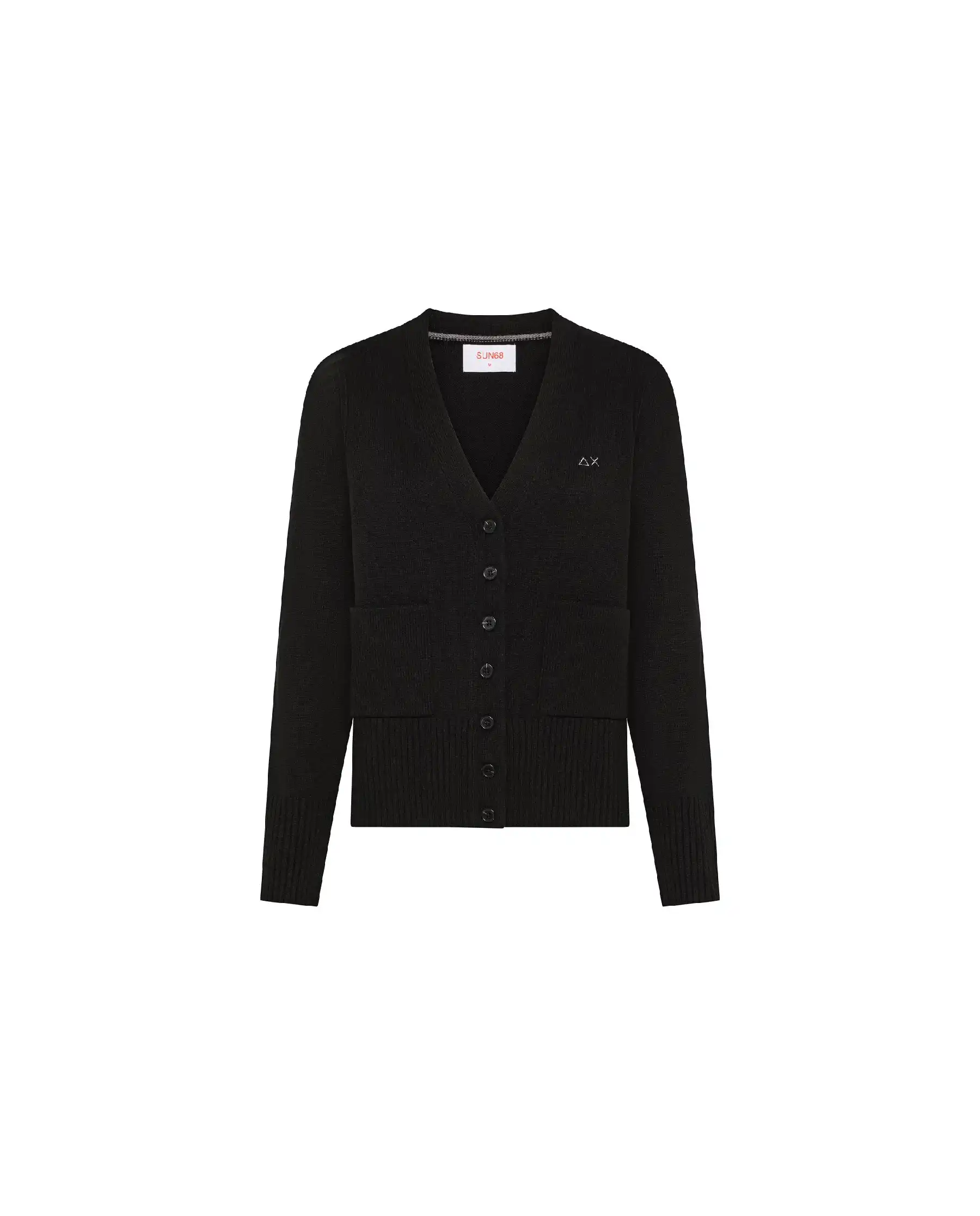 SUN 68 CARDIGAN SOLID WARM NERO