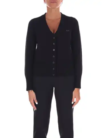 SUN 68 CARDIGAN SOLID WARM NERO