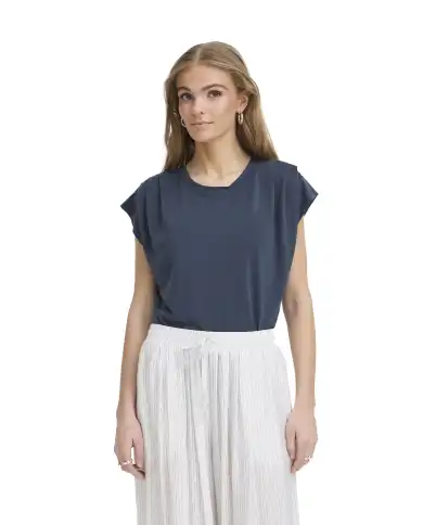 ICHI ICHI T-SHIRT LISKEN BLU Blu